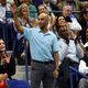 Former tennis player James Blake gets applause Sept. 11, 2015, as he watches a U.S. Open semifinals match in New York City.
TIMOTHY A. CLARY/AFP/Getty Images
